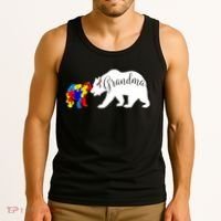 Grandma Bear Autism Awareness Tank Top thumb 3