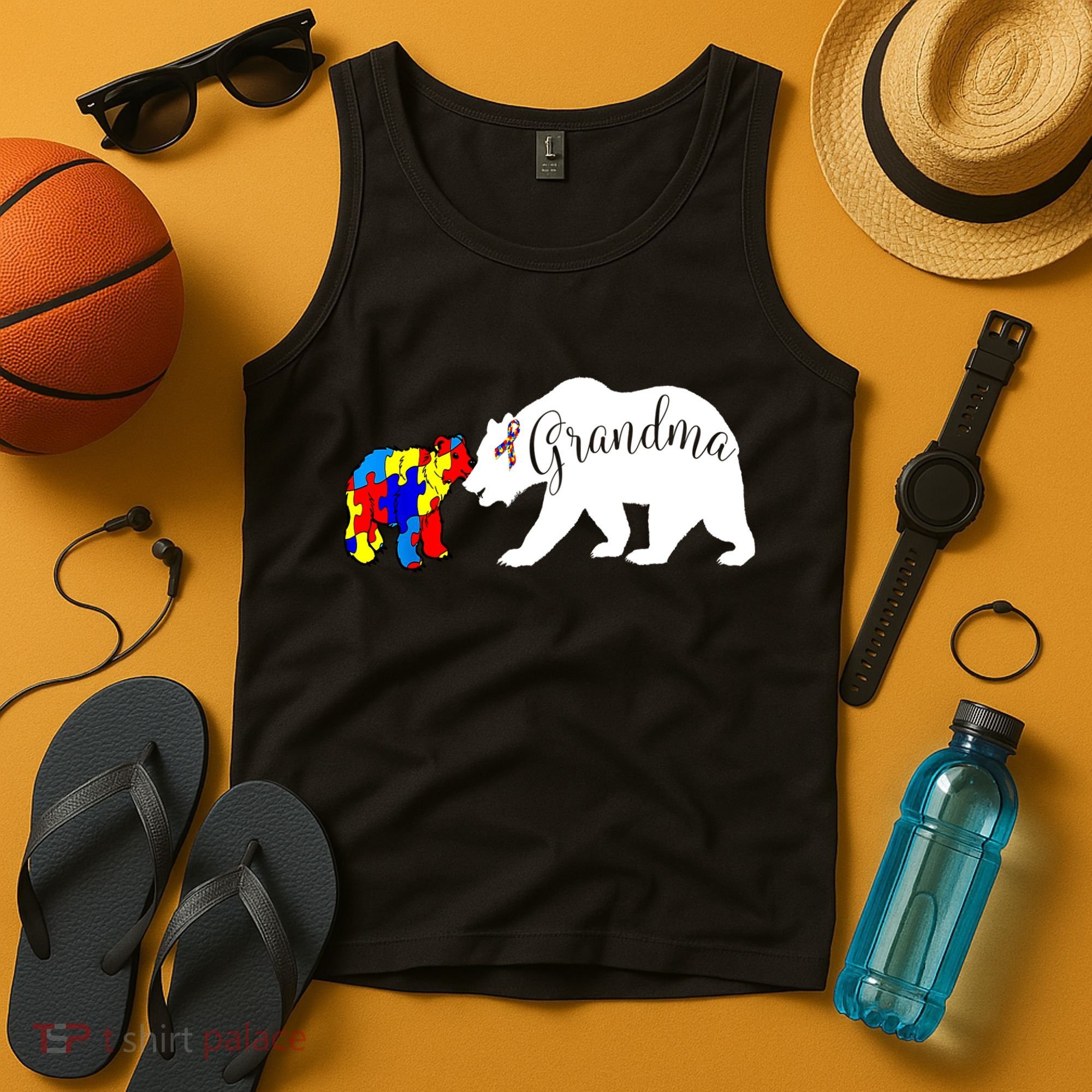 Grandma Bear Autism Awareness Tank Top