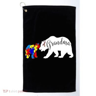 Grandma Bear Autism Awareness Golf Towel