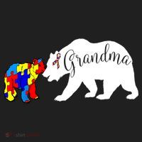 Grandma Bear Autism Awareness Golf Towel thumb 3