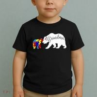 Grandma Bear Autism Awareness Toddler T-Shirt thumb 2