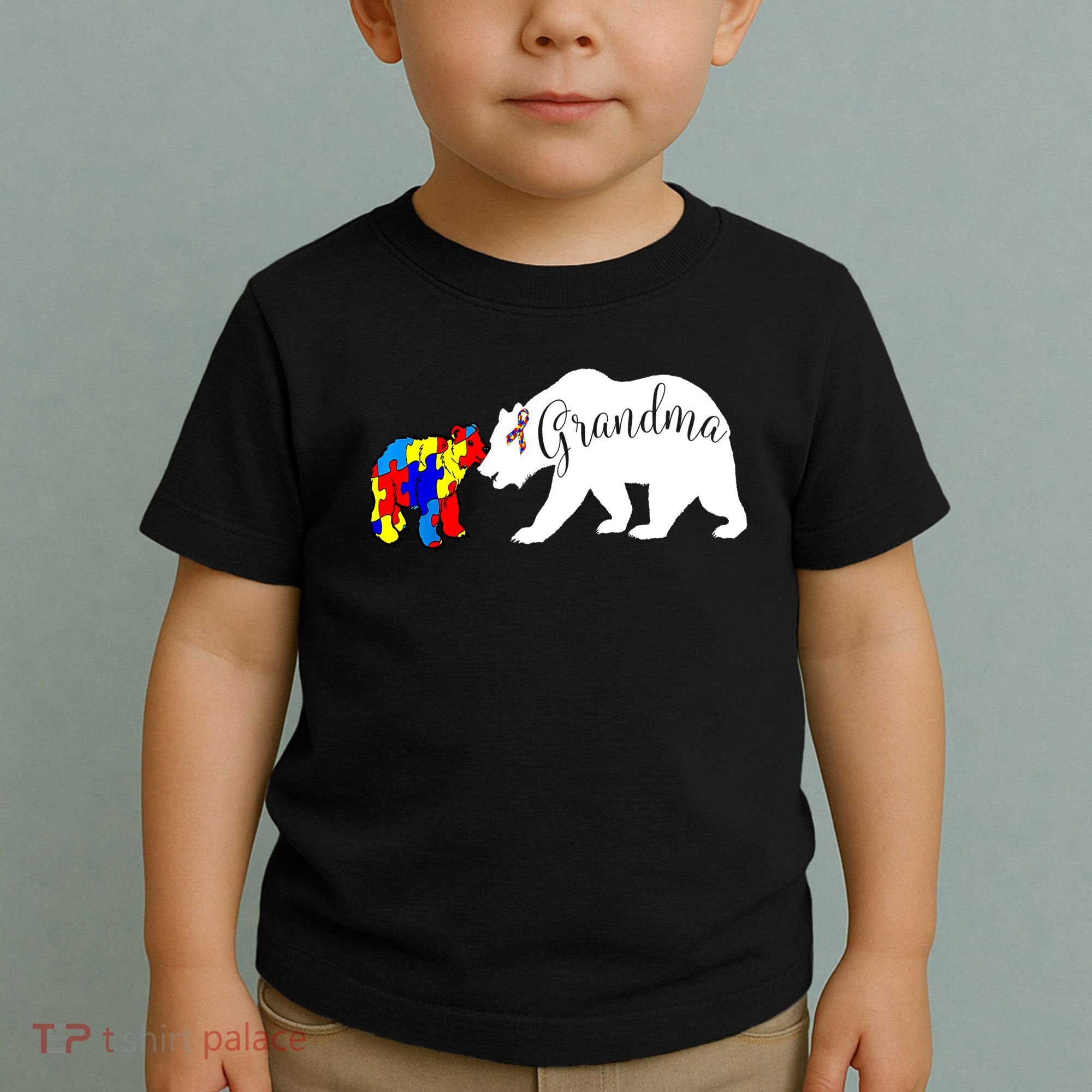 Grandma Bear Autism Awareness Toddler T-Shirt