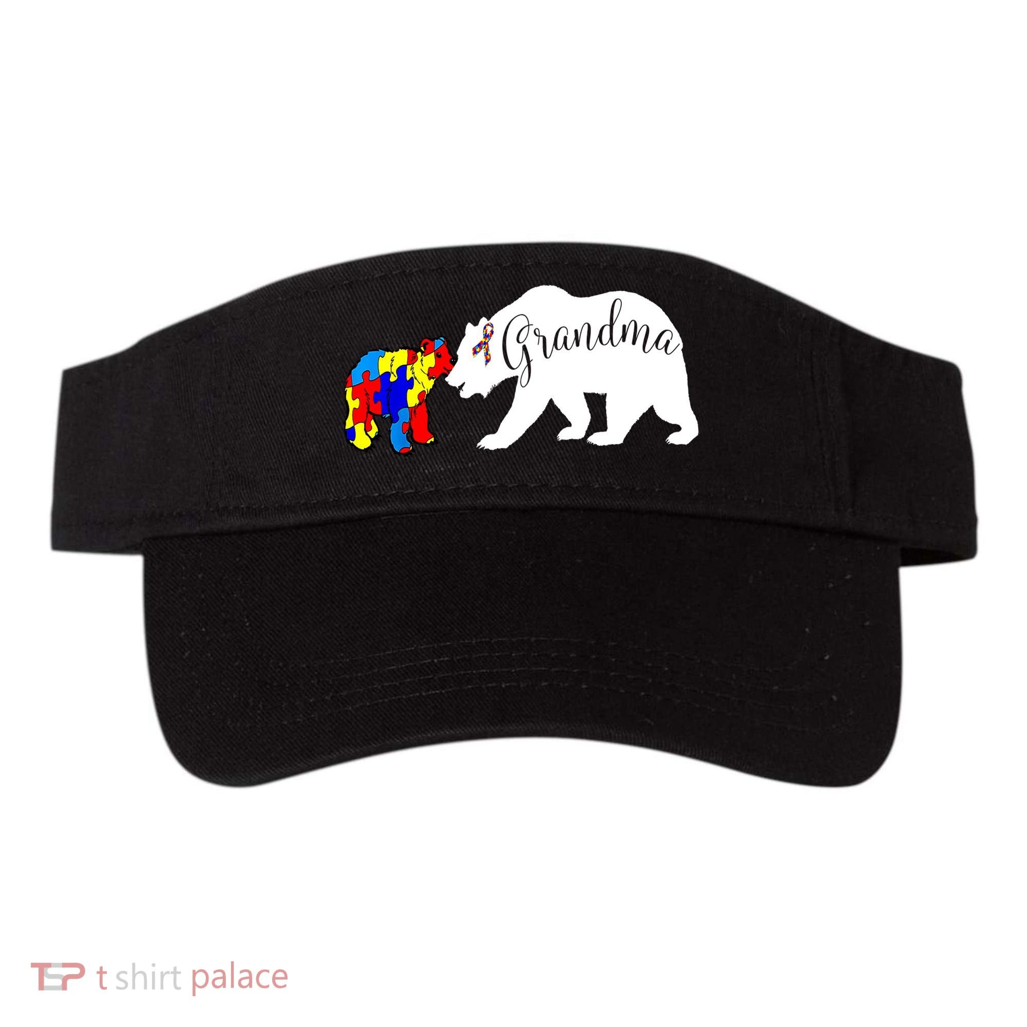 Grandma Bear Autism Awareness Visor