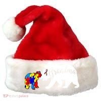 Grandma Bear Autism Awareness Santa Hat thumb 0