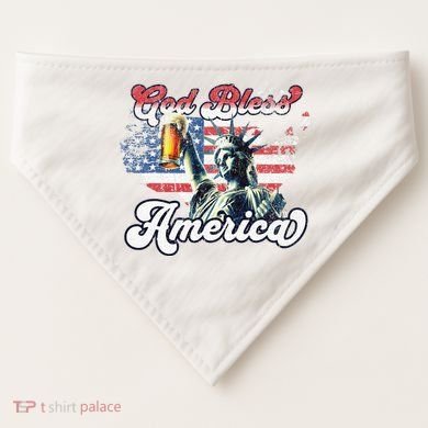 God Bless America Funny Patriotic USA-Made Doggie Bandana