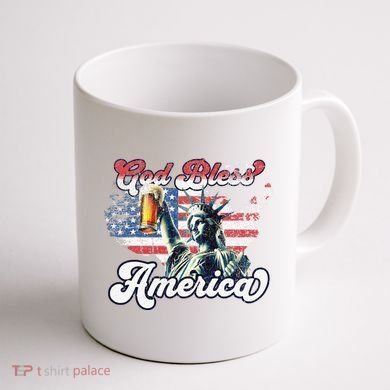 God Bless America Funny Patriotic Coffee Mug back