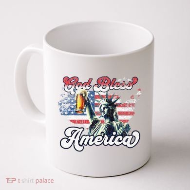 God Bless America Funny Patriotic Coffee Mug