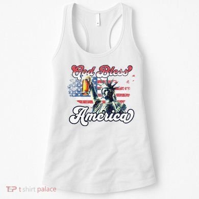 God Bless America Funny Patriotic Women's Tank Top