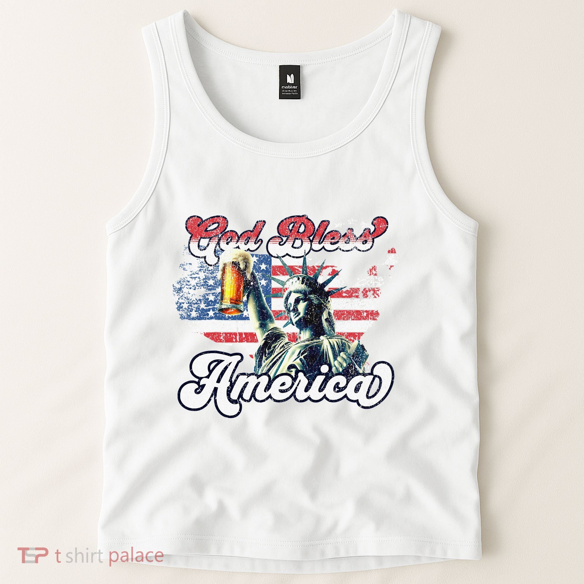 God Bless America Funny Patriotic Tank Top