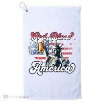 God Bless America Funny Patriotic Golf Towel thumb 0