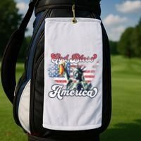 God Bless America Funny Patriotic Golf Towel thumb 2