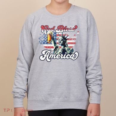 God Bless America Funny Patriotic Women's Sweatshirt
