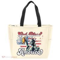 God Bless America Funny Patriotic Tote Bag thumb 0