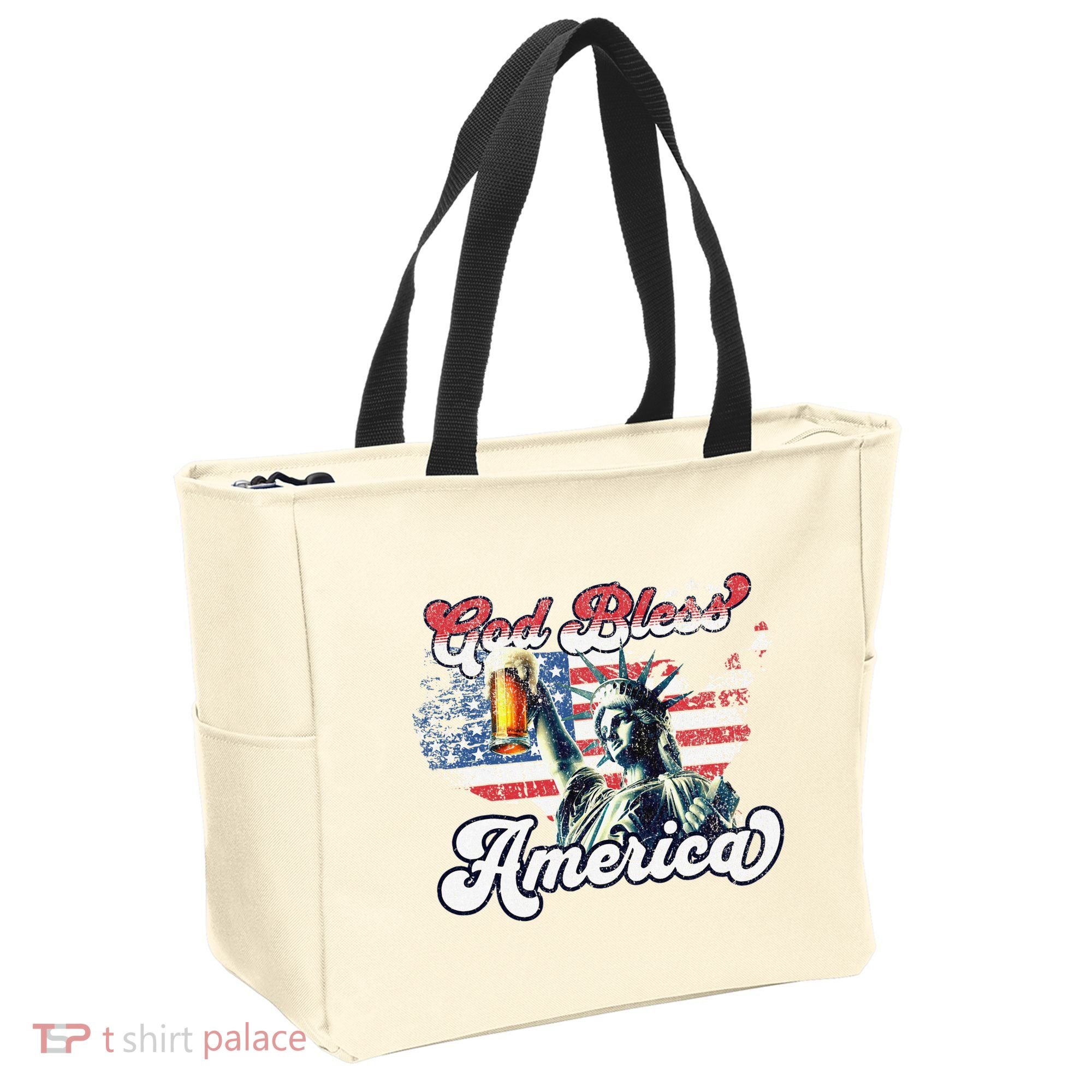 God Bless America Funny Patriotic Tote Bag
