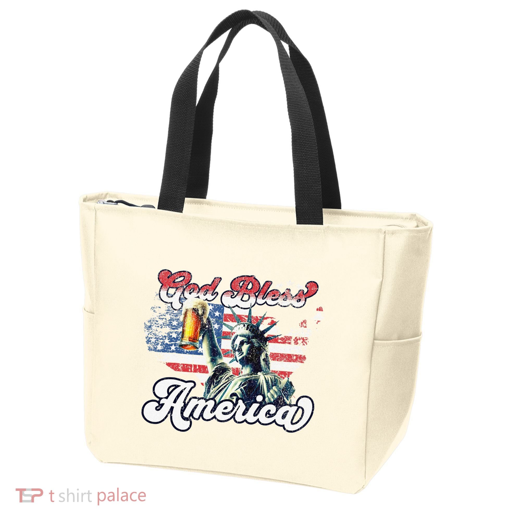 God Bless America Funny Patriotic Tote Bag