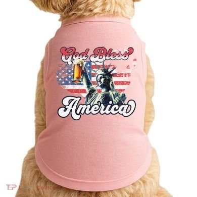 God Bless America Funny Patriotic Doggie Tank