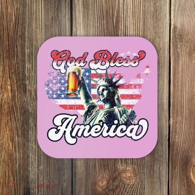 God Bless America Funny Patriotic Coaster