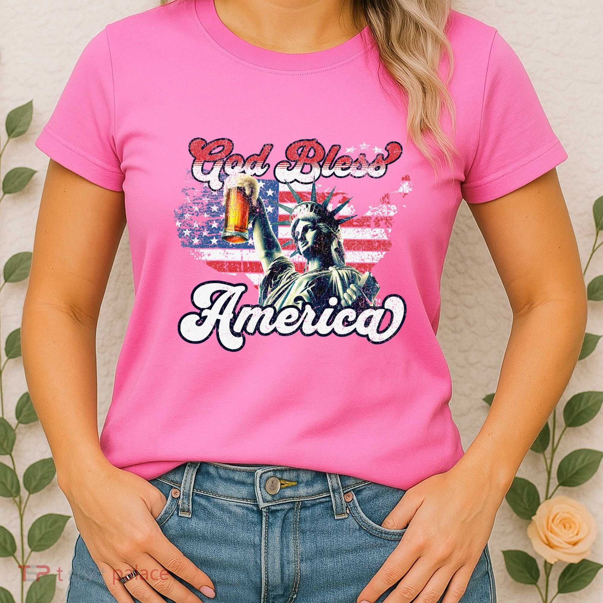 God Bless America Funny Patriotic Women's T-Shirt