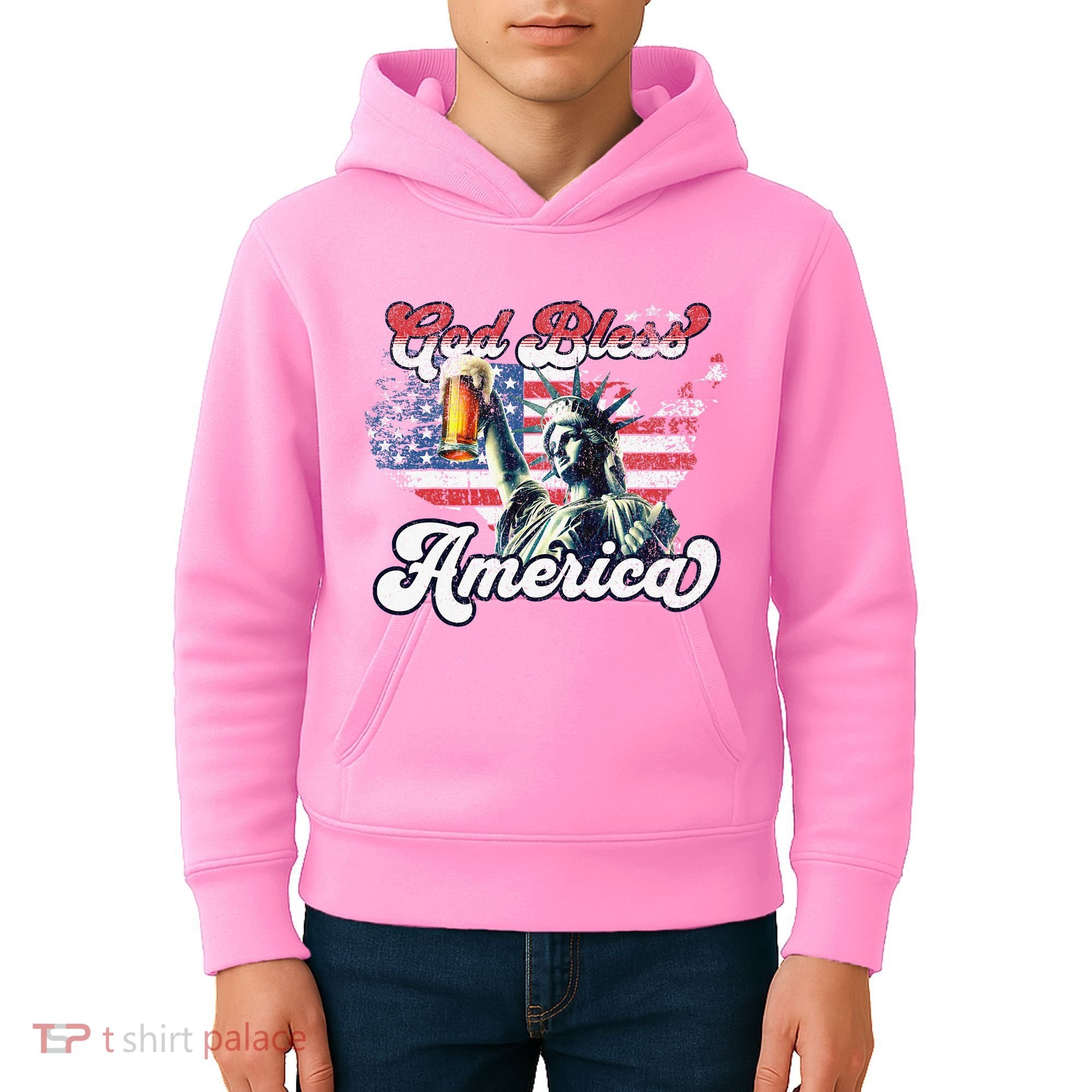 God Bless America Funny Patriotic Kids Hoodie