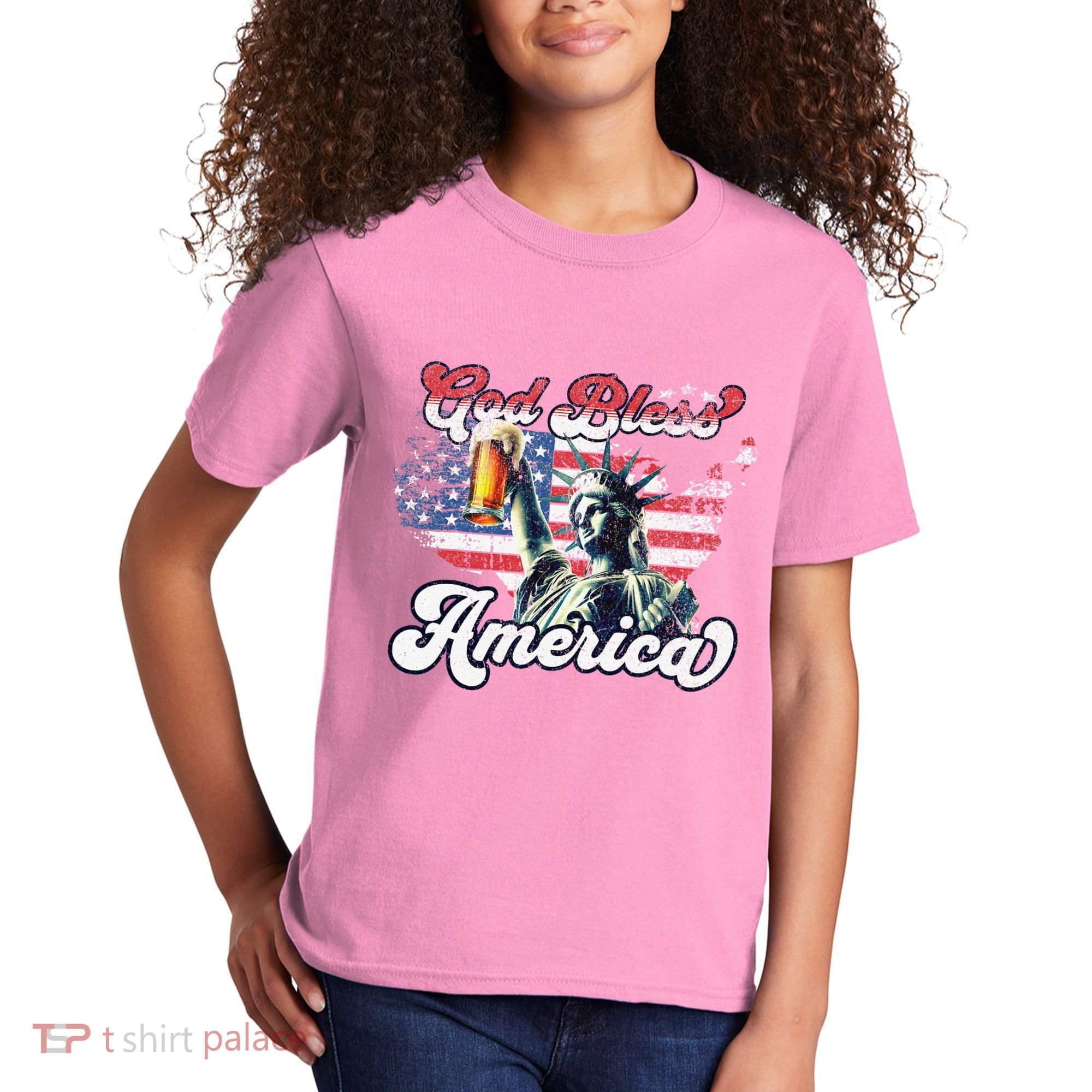 God Bless America Funny Patriotic Kids T-Shirt