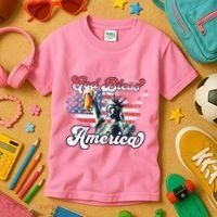 God Bless America Funny Patriotic Kids T-Shirt thumb 3