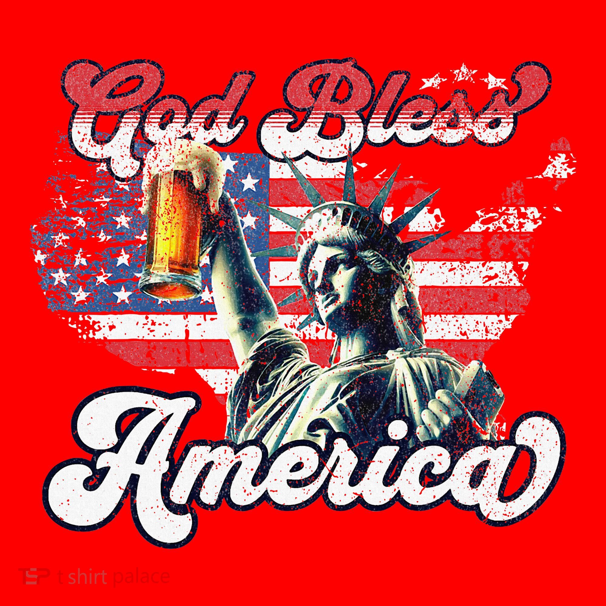 God Bless America Funny Patriotic Santa Hat
