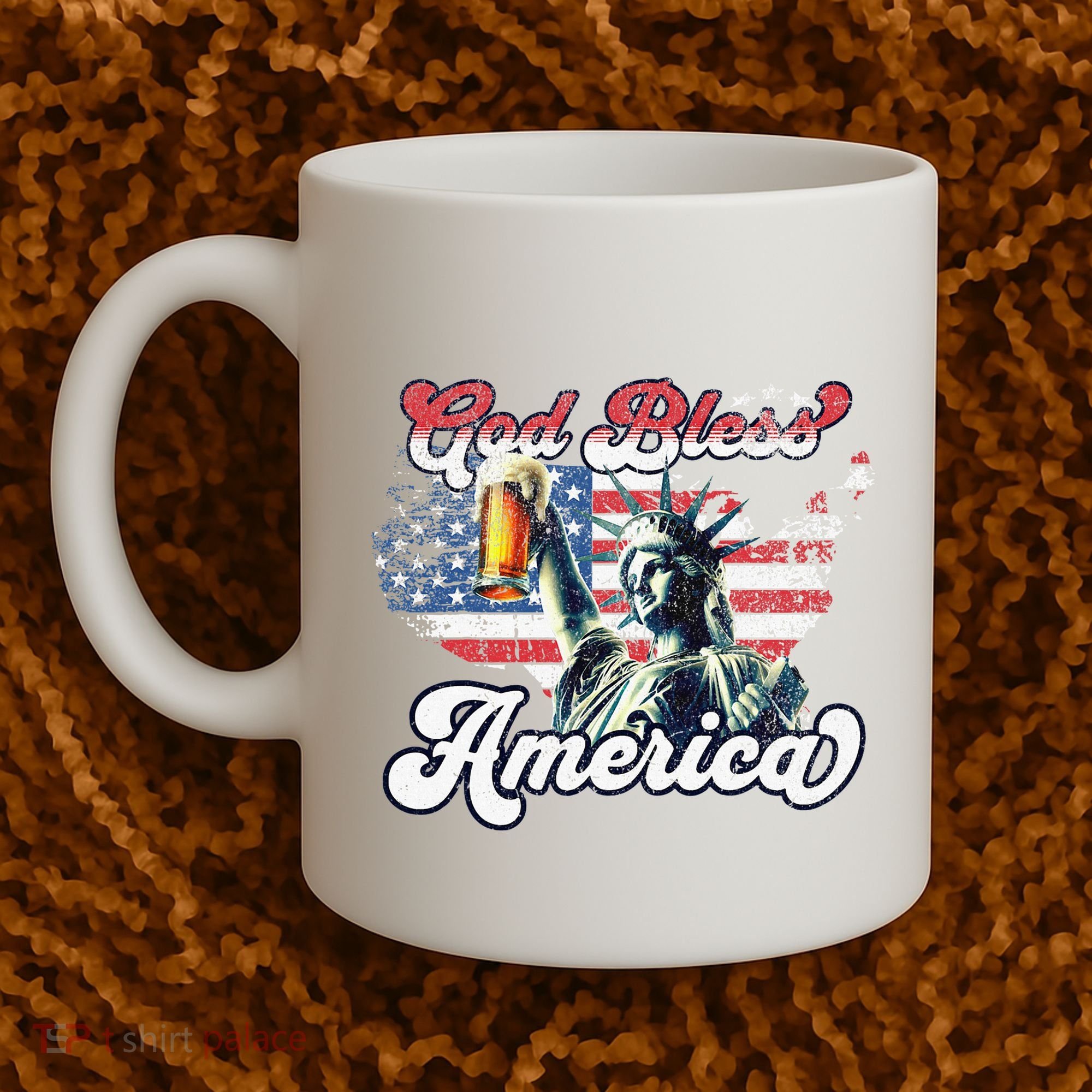 God Bless America Funny Patriotic Coffee Mug
