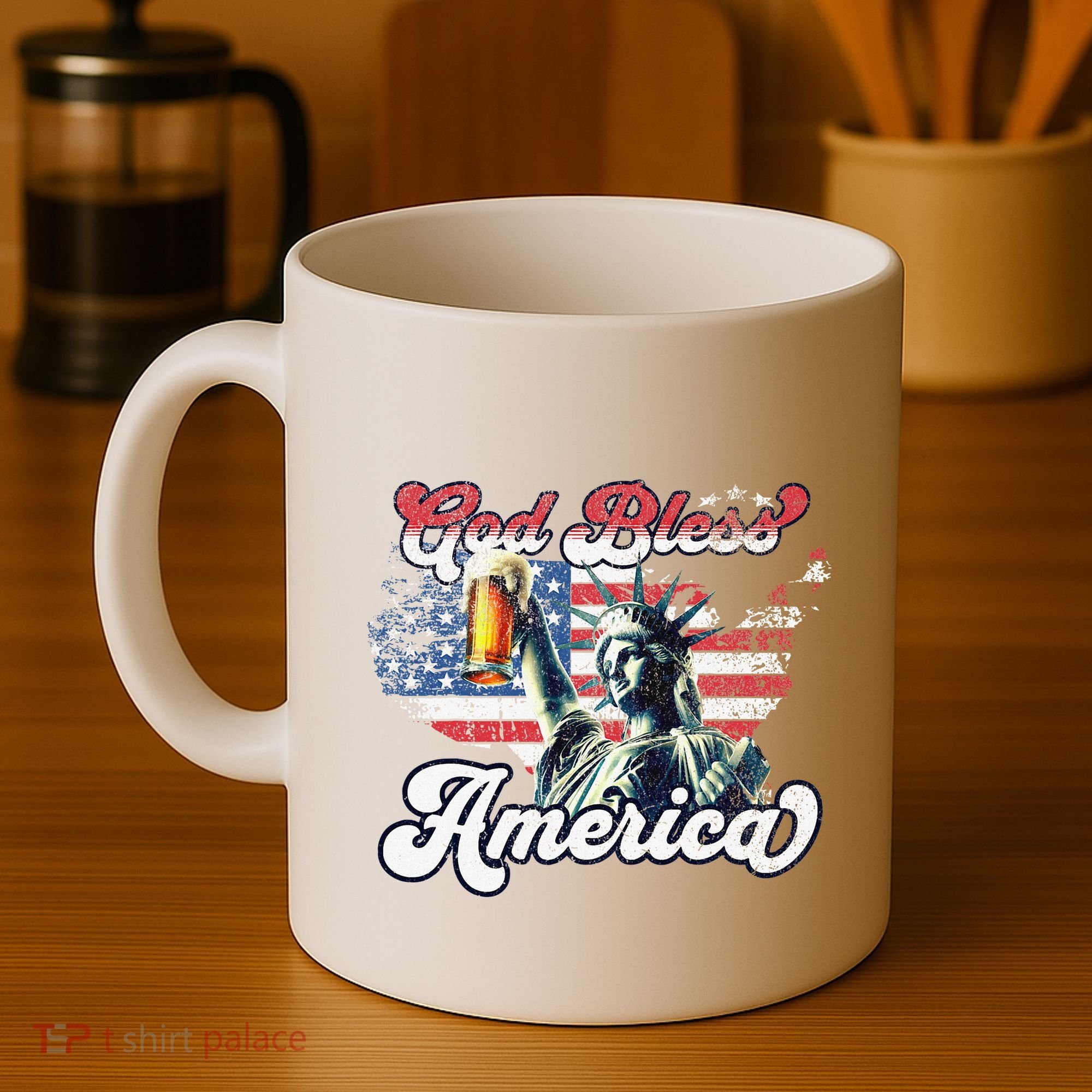 God Bless America Funny Patriotic Coffee Mug