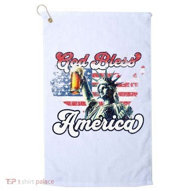 God Bless America Funny Patriotic Golf Towel