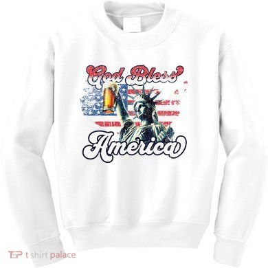God Bless America Funny Patriotic Kids Sweatshirt