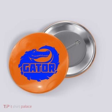 Gator Blue Alligator Button