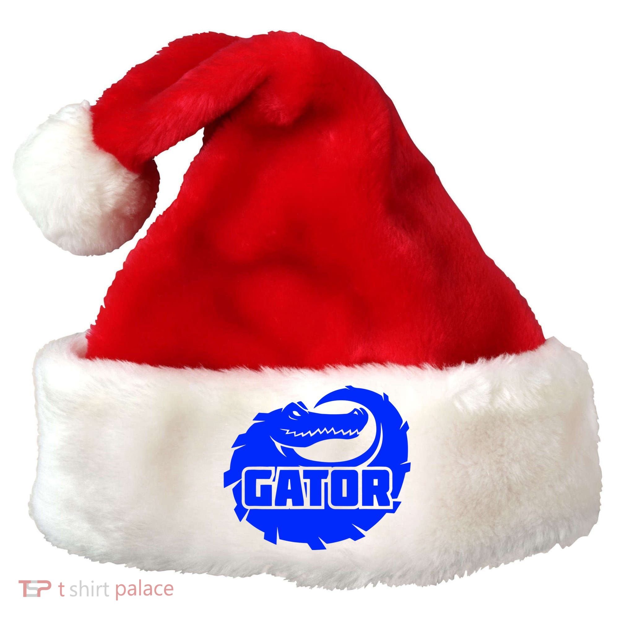 Gator Blue Alligator Santa Hat