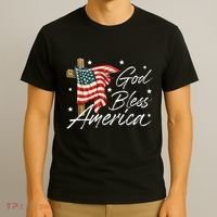 God Bless America Fourth Of July Christian Patriot T-Shirt thumb 3