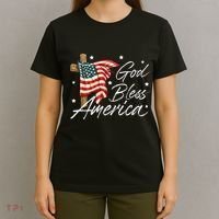 God Bless America Fourth Of July Christian Patriot T-Shirt thumb 4