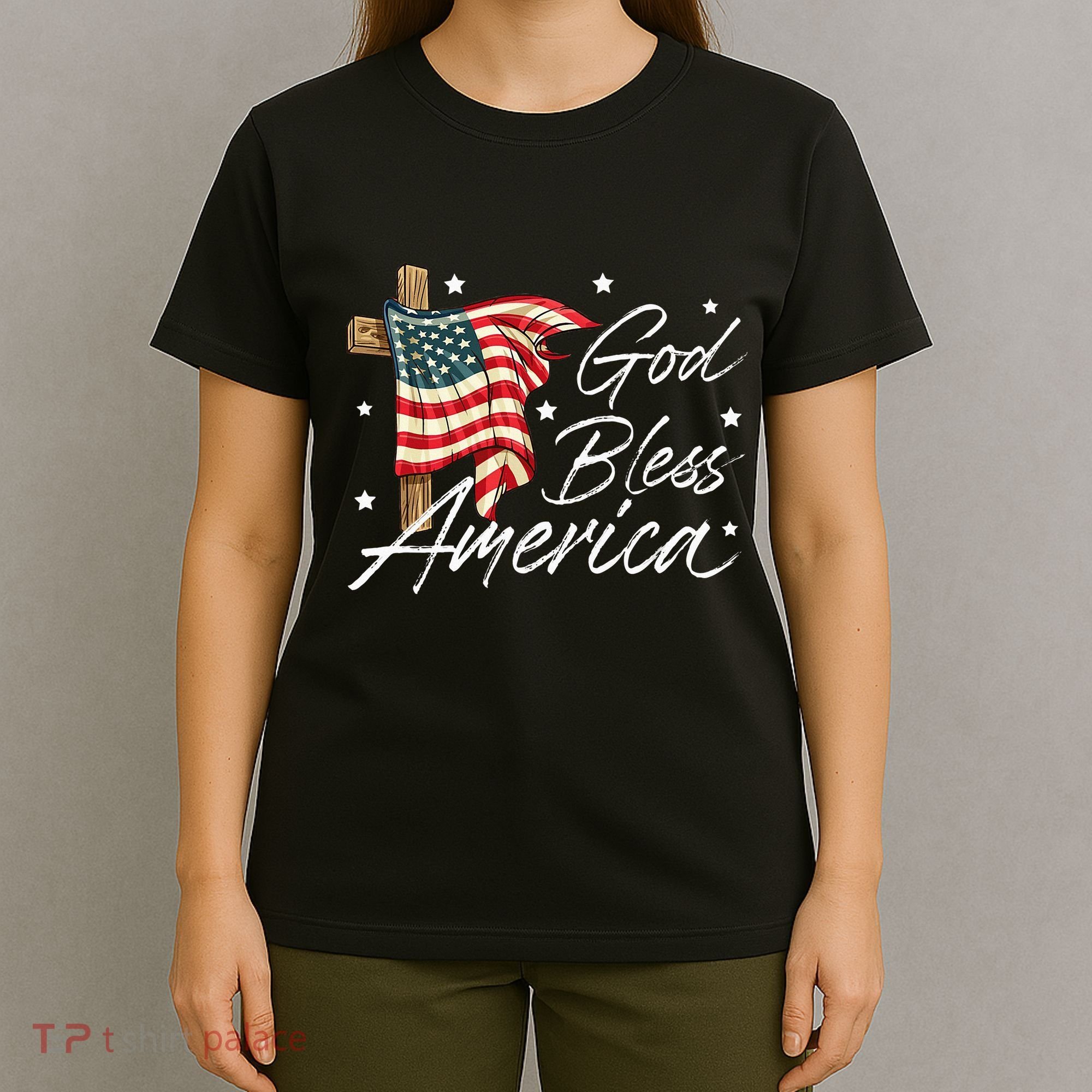 God Bless America Fourth Of July Christian Patriot T-Shirt