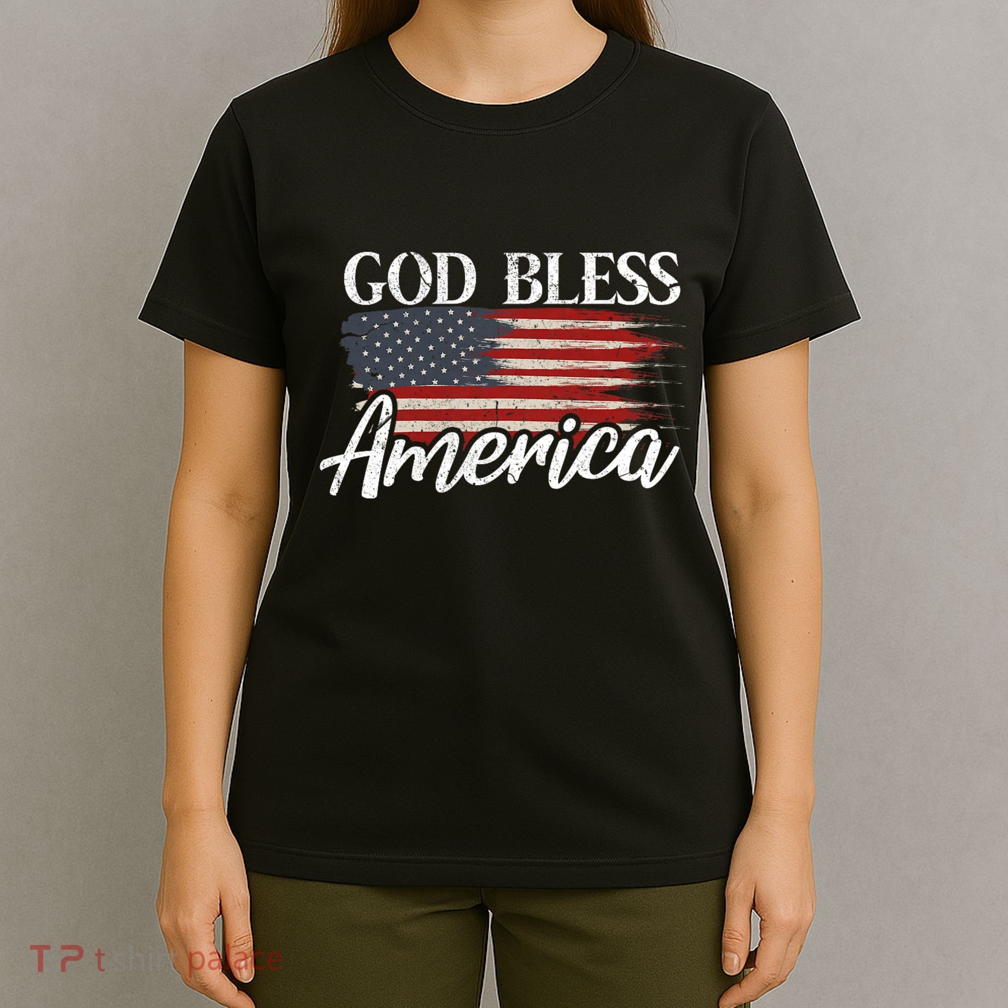God Bless America 4th Of July Patriotic Usa T-Shirt