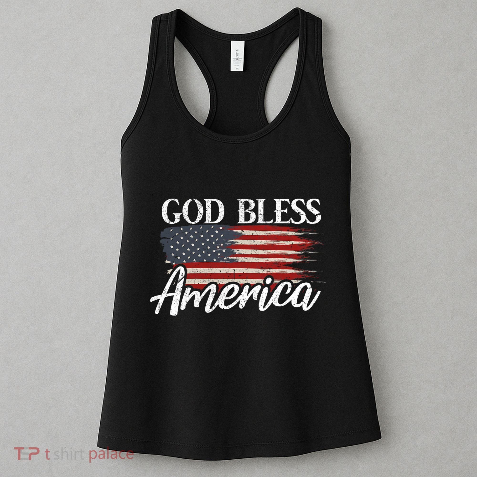God Bless America 4th Of July Patriotic Usa Women's Tank Top