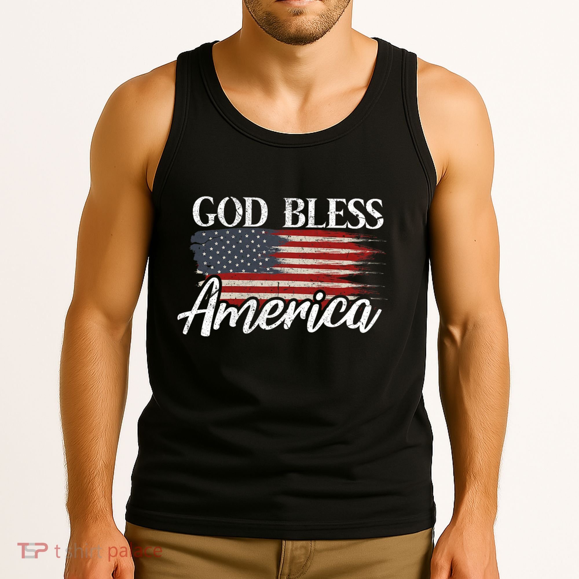 God Bless America 4th Of July Patriotic Usa Tank Top