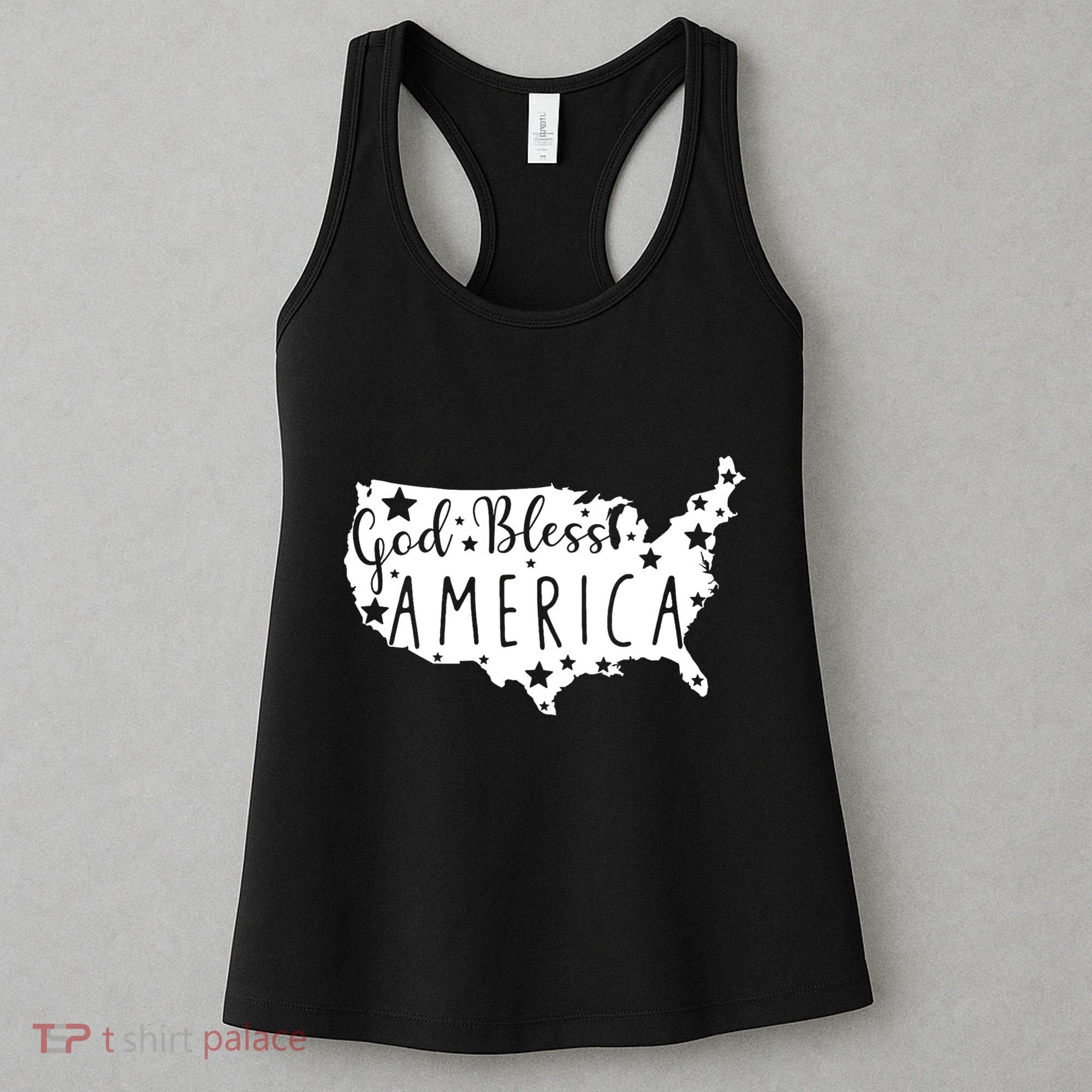 God Bless America 4th Of July Usa American Patriotic Women's Tank Top