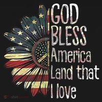 God Bless America Land That I Love Usa Flag Flower Patriotic Gift Women's Hoodie thumb 2