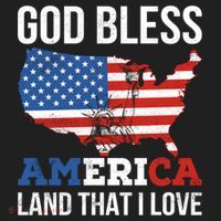God Bless America Land That I Love American Flag Meaningful Gift Beanie thumb 2