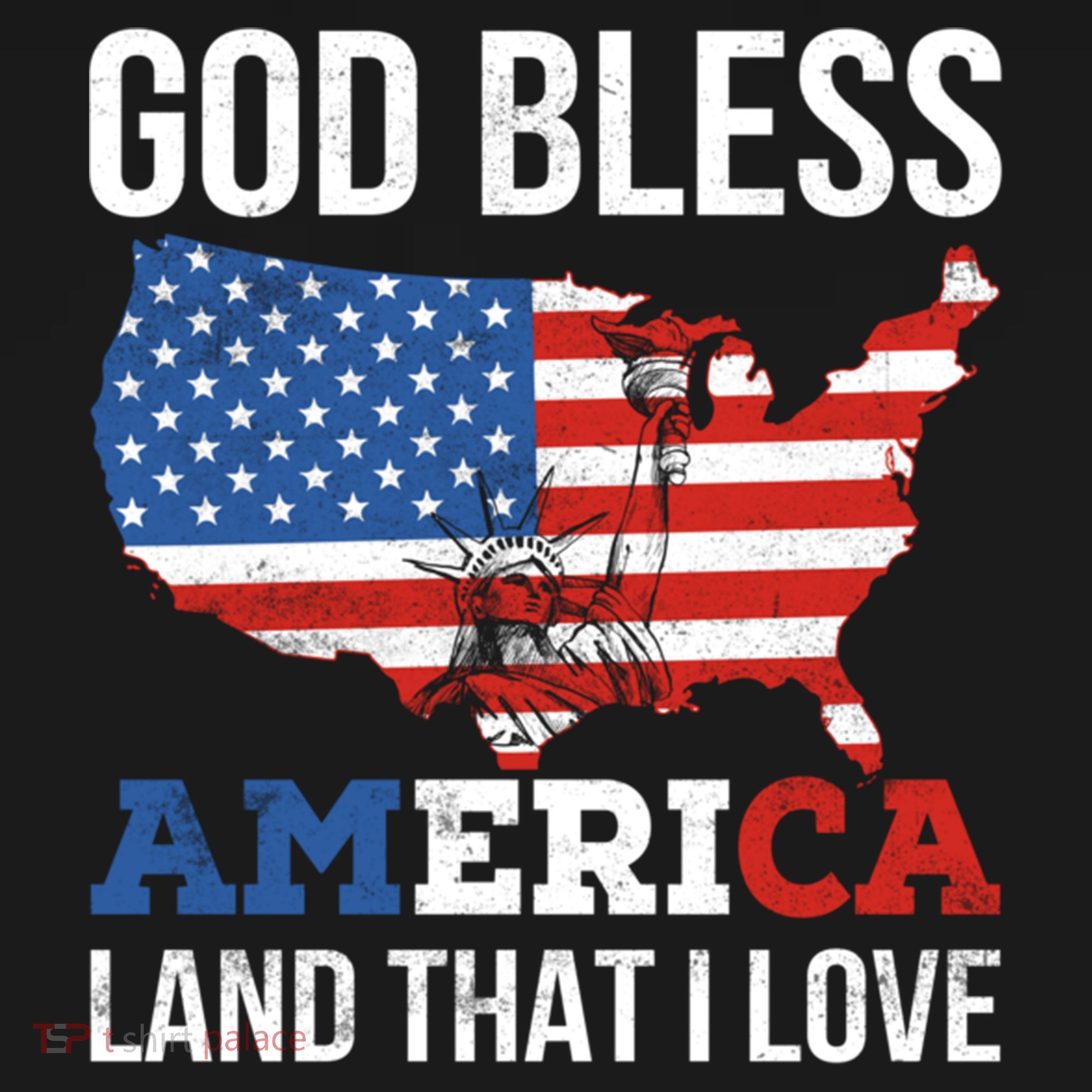 God Bless America Land That I Love American Flag Meaningful Gift Ornament