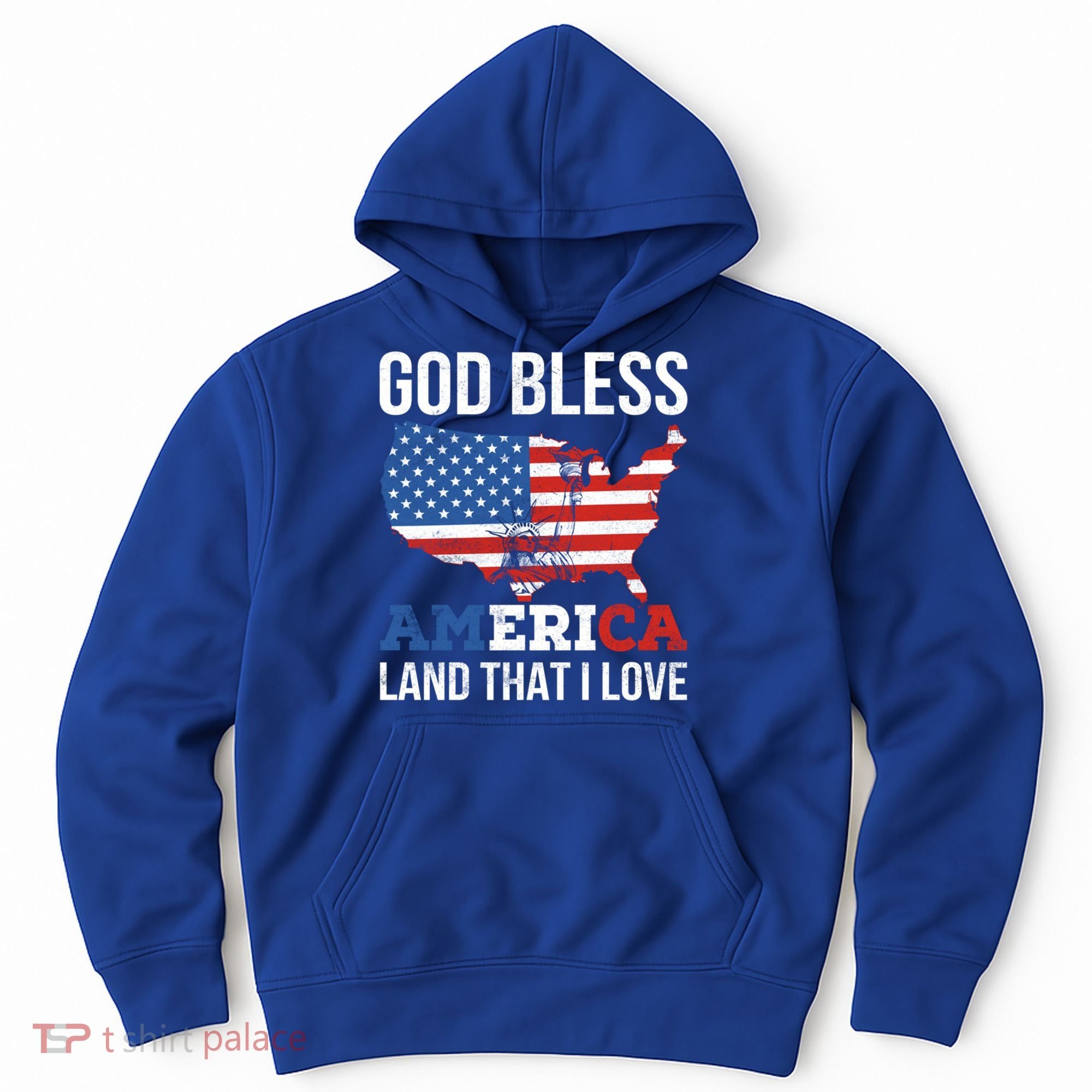 God Bless America Land That I Love American Flag Meaningful Gift Hoodie
