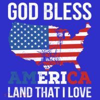 God Bless America Land That I Love American Flag Meaningful Gift Sweatshirt thumb 3