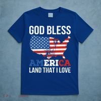 God Bless America Land That I Love American Flag Meaningful Gift T-Shirt thumb 5