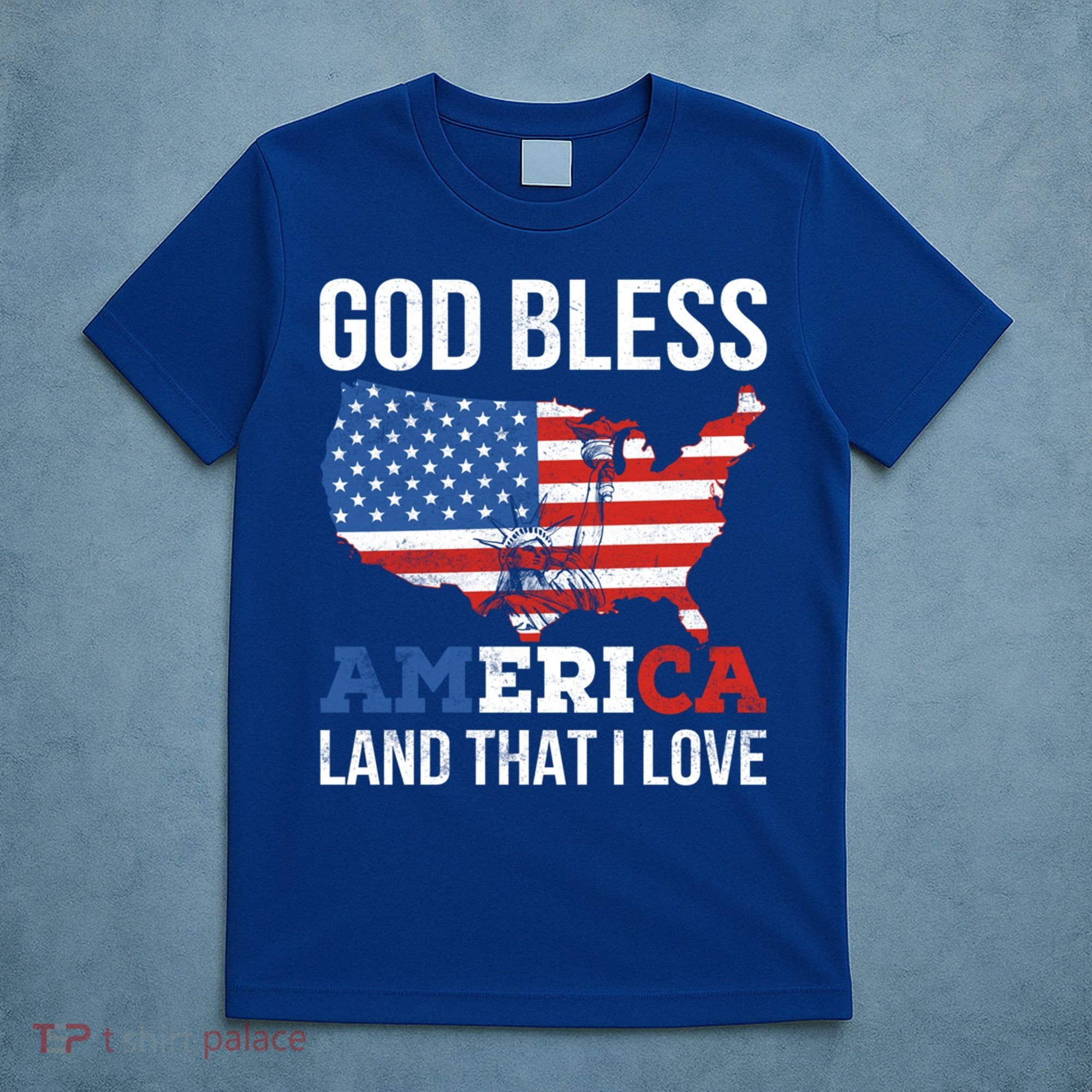 God Bless America Land That I Love American Flag Meaningful Gift T-Shirt