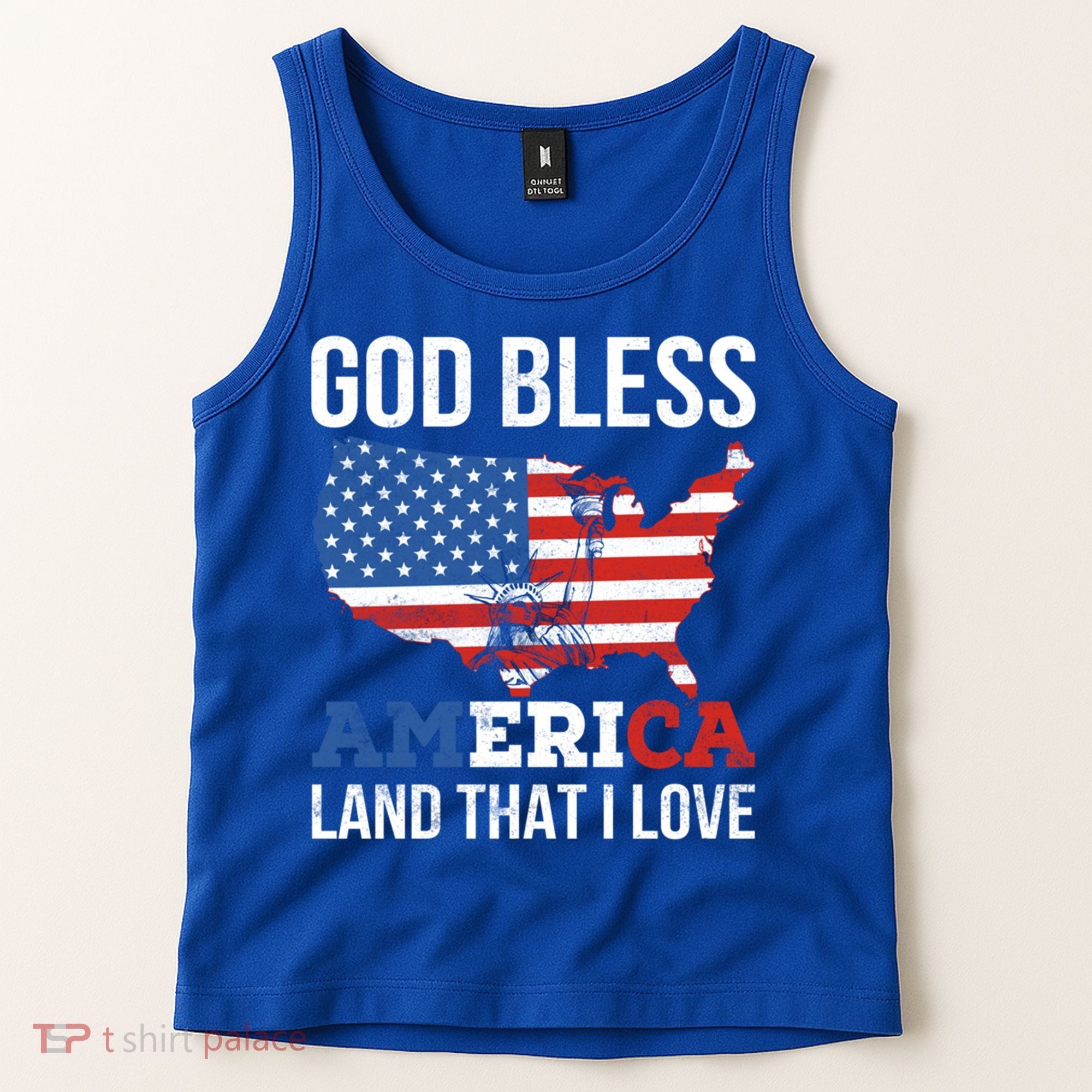 God Bless America Land That I Love American Flag Meaningful Gift Tank Top