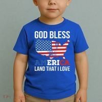 God Bless America Land That I Love American Flag Meaningful Gift Toddler T-Shirt thumb 2