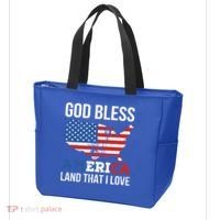 God Bless America Land That I Love American Flag Meaningful Gift Tote Bag thumb 3