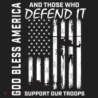 God Bless America Support Our Troops Veterans American Flag Meaningful Gift Women's Sweatshirt thumb 2